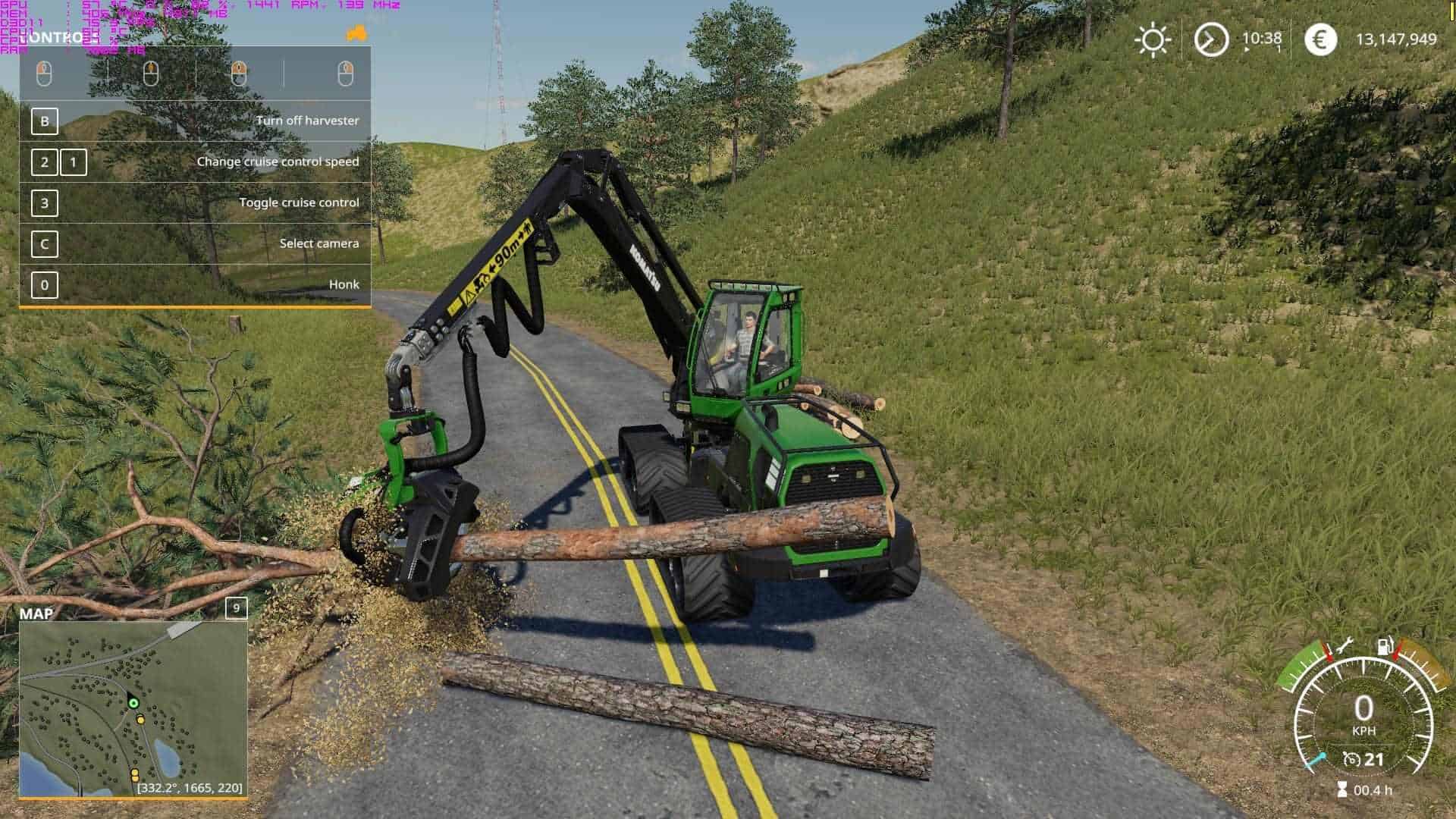 Manual Cutting for Wood Harvester v1.0 Mod - Farming Simulator 19 Mod