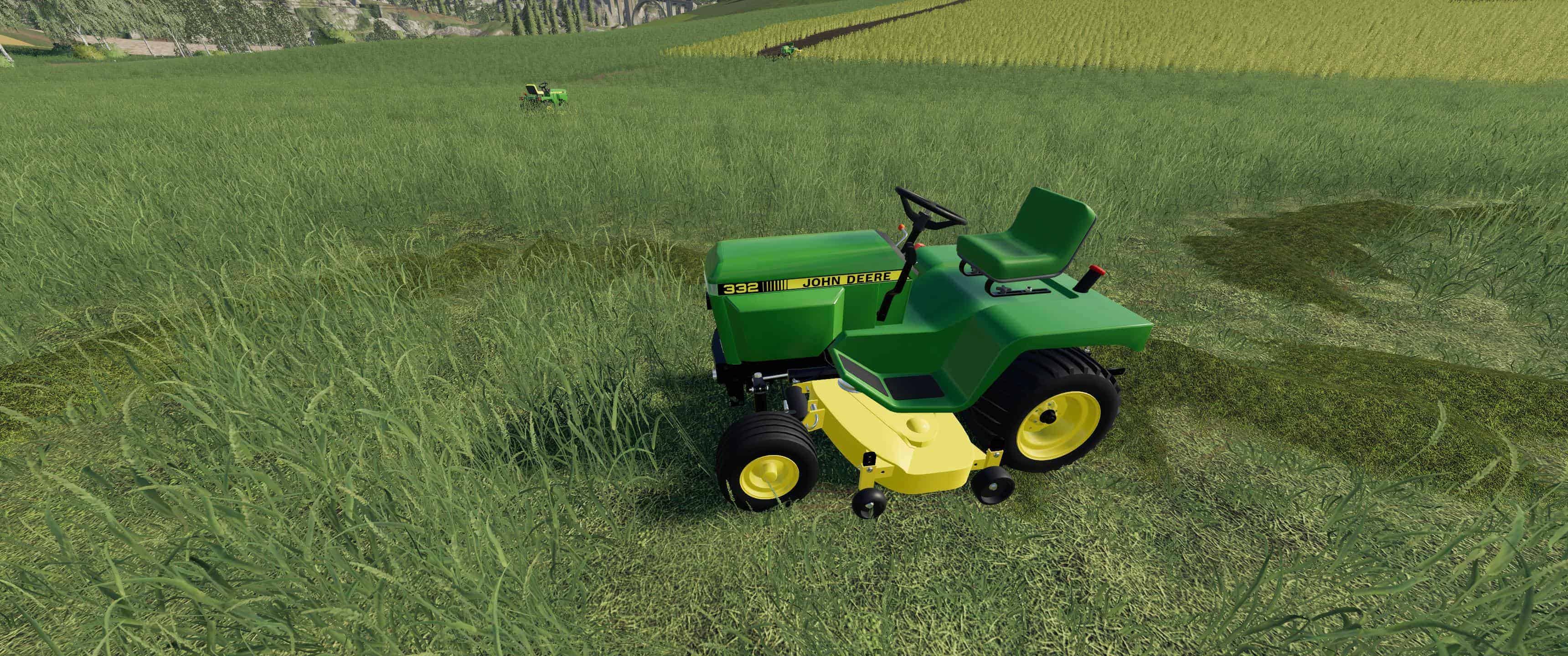 John Deere 332 Lawn Tractor With Lawn Mower And Garden V2 0 Mod