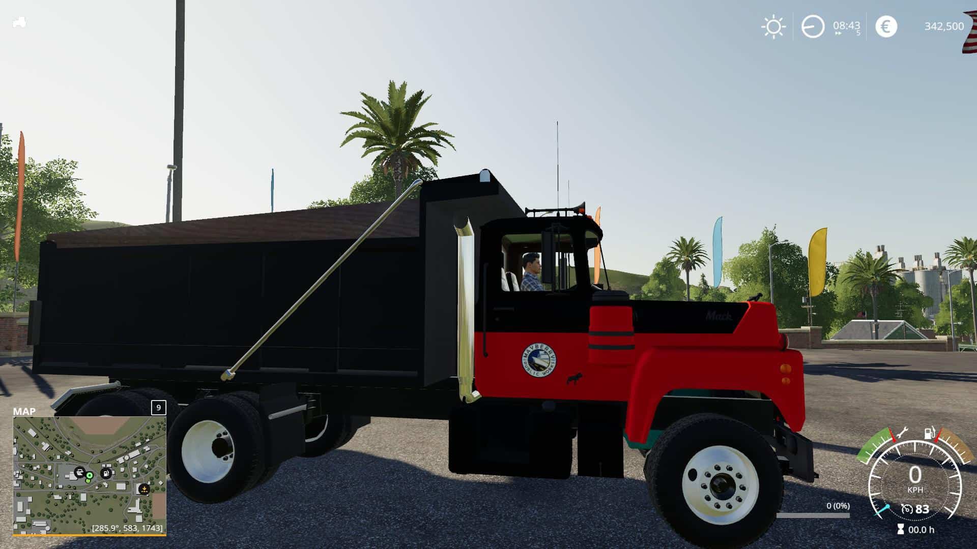 Mack R dump truck v1.0 Mod - Farming Simulator 19 Mod / FS19
