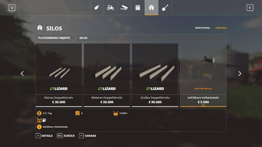 Befullbare Hoftankstelle v1.1.0 Mod