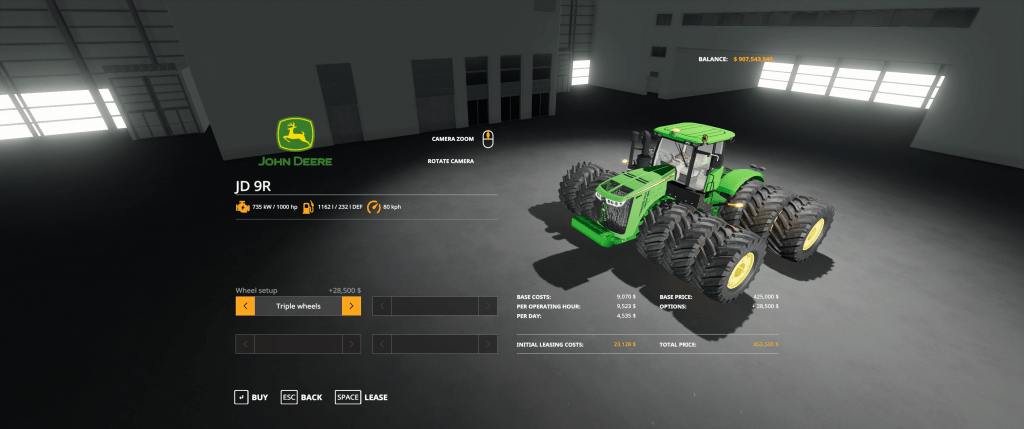 John Deere 9560 v1.1 Tractor