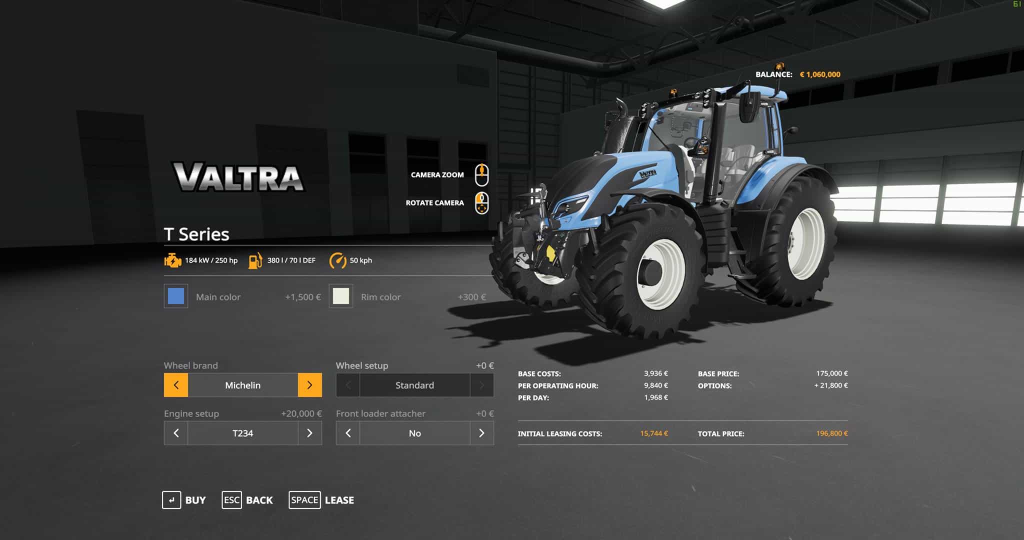 Valtra T Series Tractor – Tires V1.0 Tractor thumbnail 2