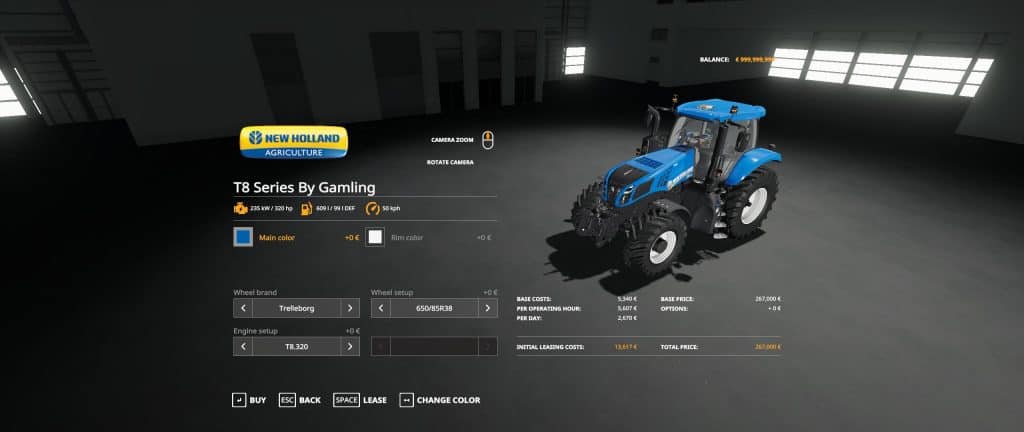 New Holland T8 Series Tractor v1.0.0.0
