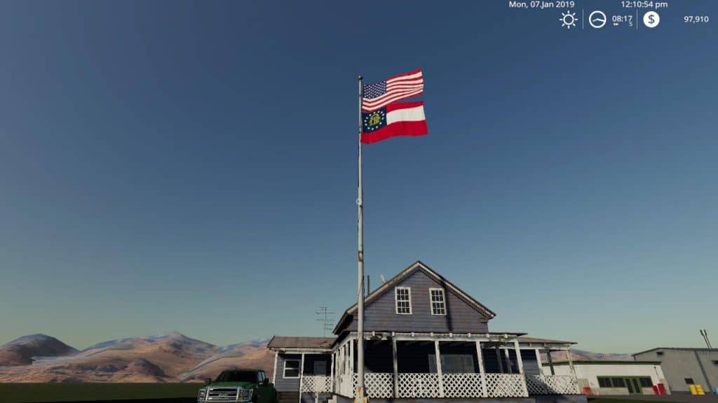 USA above Georgia State Flag v1.0.0 Mod