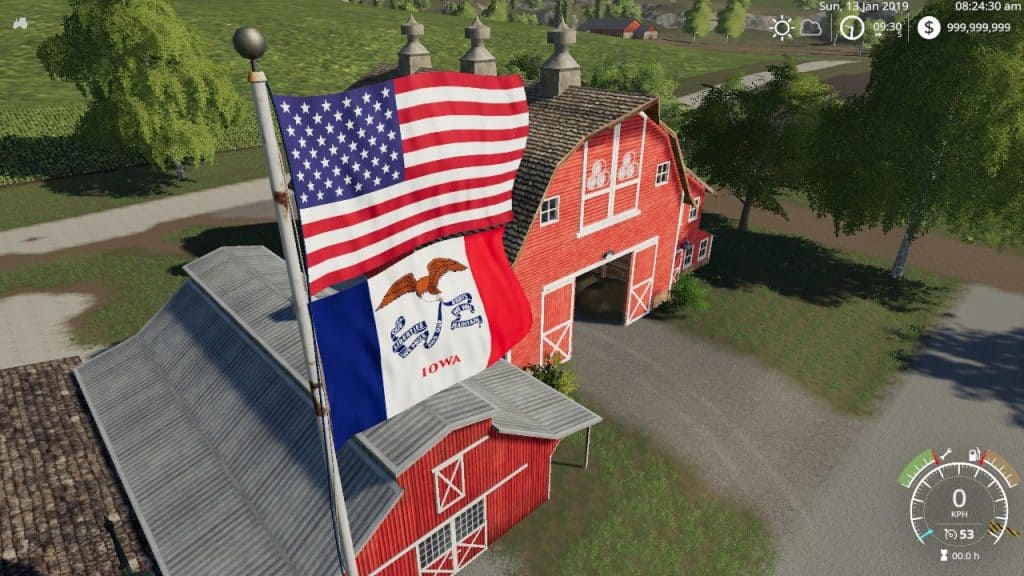 USA above Iowa Flag v1.0.0.0 Mod