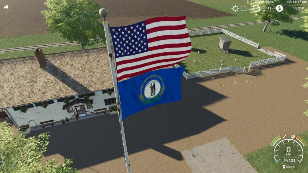 USA above Kentucky Flag v1.0.0.0 Mod