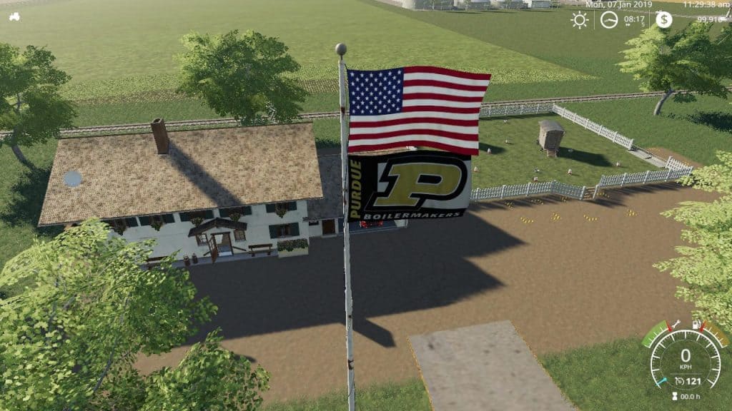 USA above Purdue Boilermaker Flag v1.0.0.0 Mod