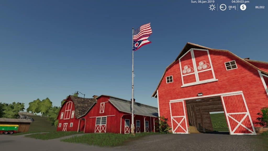 USA/Ohio Stae flag beneath v1.0.0 Mod