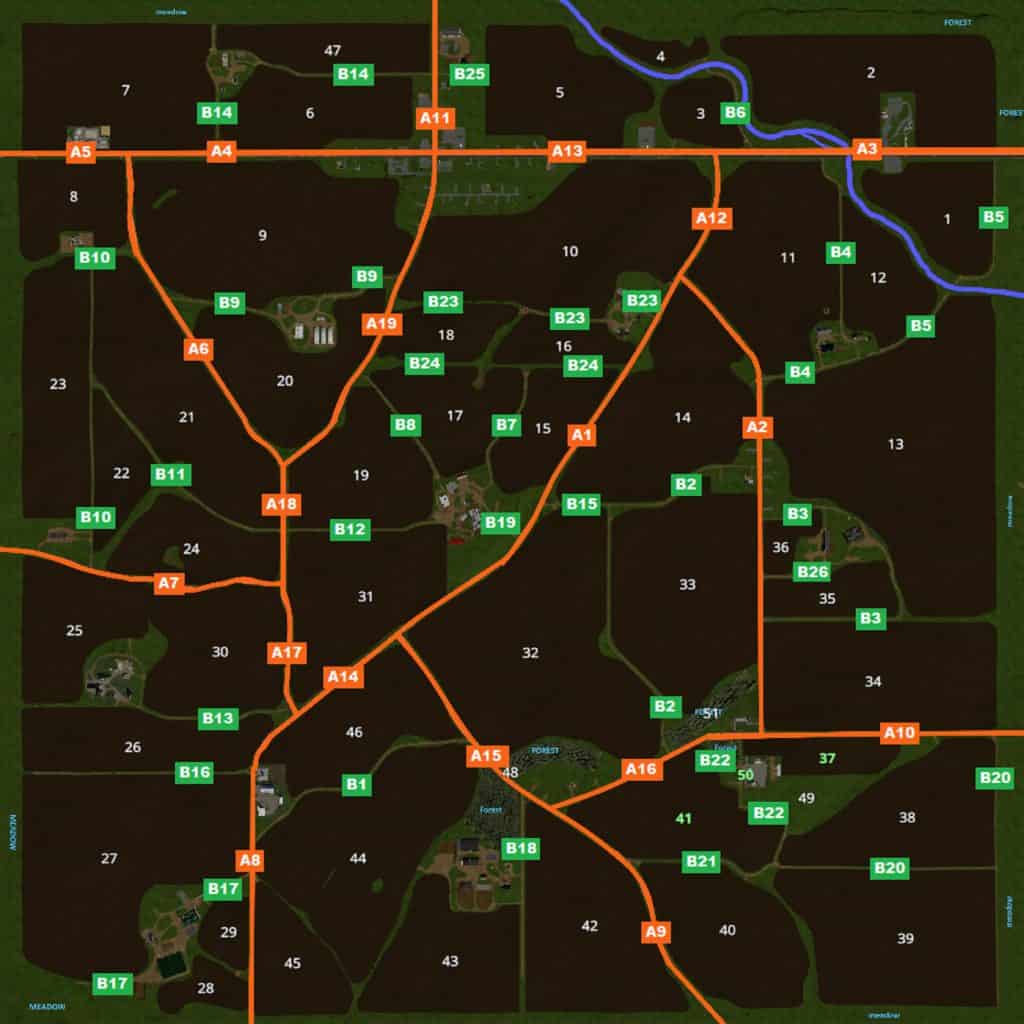 COURSEPLAY ROADS – CLOVER CREEK V1.0 for FS19