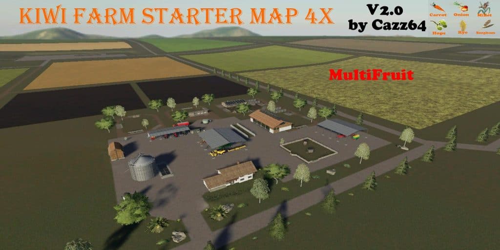 KIWI FARM STARTER MAP 4X MULTI FRUIT (Patch update 1.3) v2.0 Mod