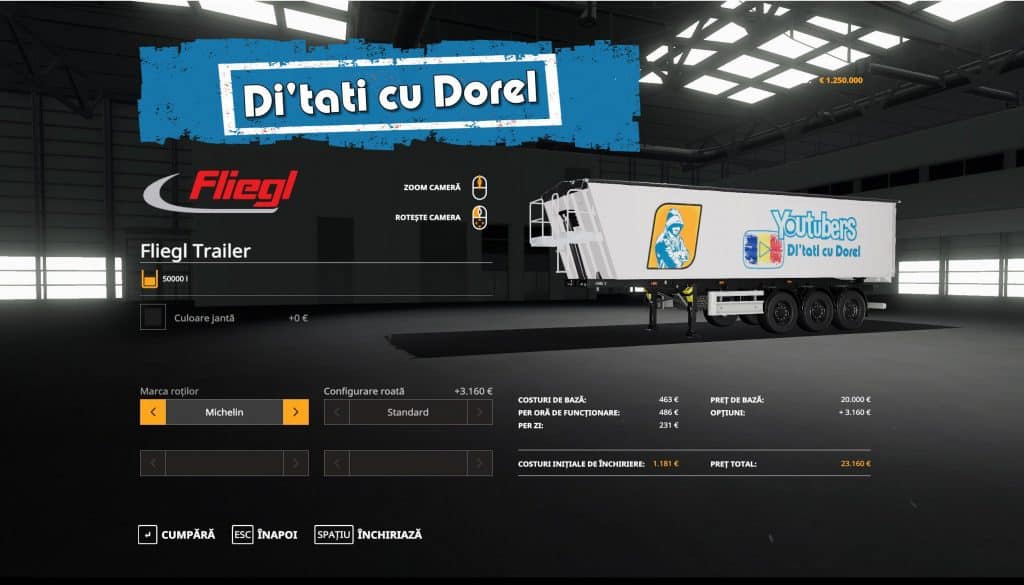Trailer Fliegl by Dorel v1.0 Mod