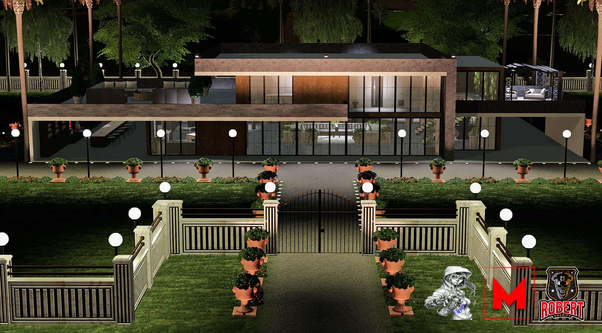 Hollywood House v1.0 Mod Farming Simulator 19 Mod / FS19