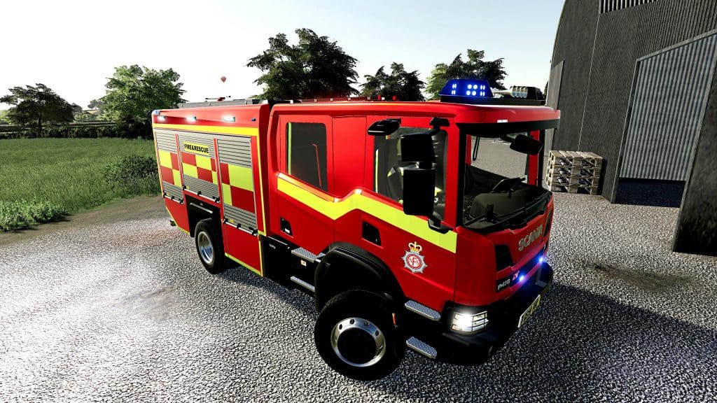 SCANIA UK FIRE ENGINE v1.0 Mod