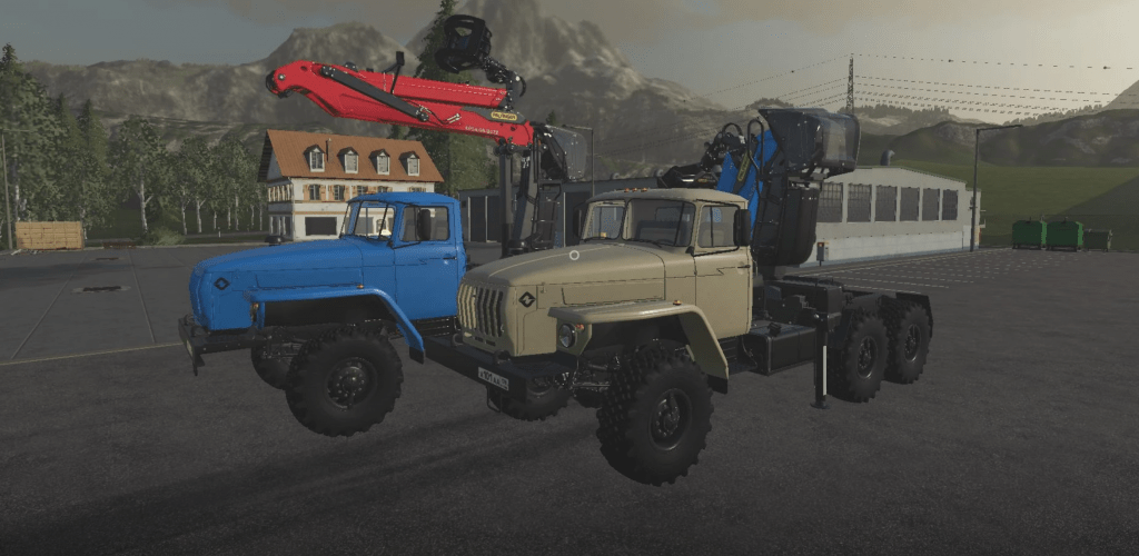 URAL 44202 with manipulator v2.0 Mod