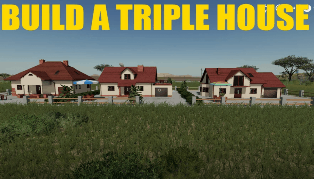 BUILD A TRIPLE HOUSE v1.0 Mod