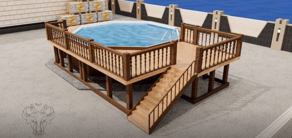Wooden Pool Deck v1.0.0.0 Mod