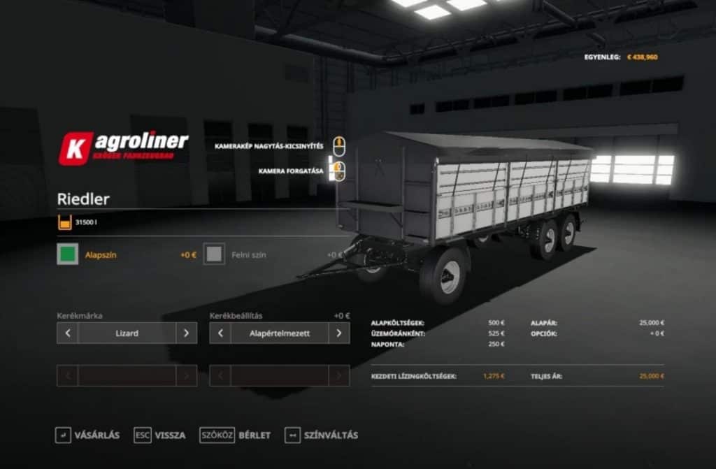 Riedler Pótkocsi v1.0.0.0 Mod