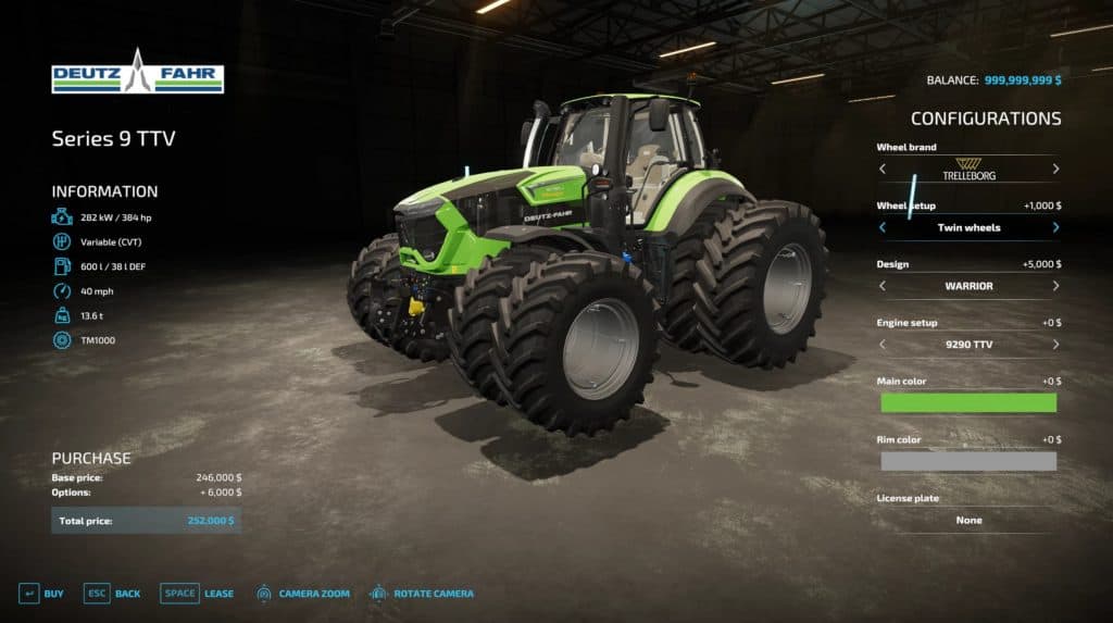 Deutz-Fahr Series 9 TTV Tractor v1.0 – FS22