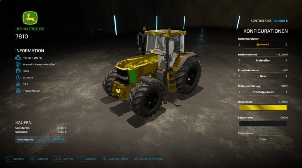 John Deere 7810 Tractor v1.0.0.0 – FS22