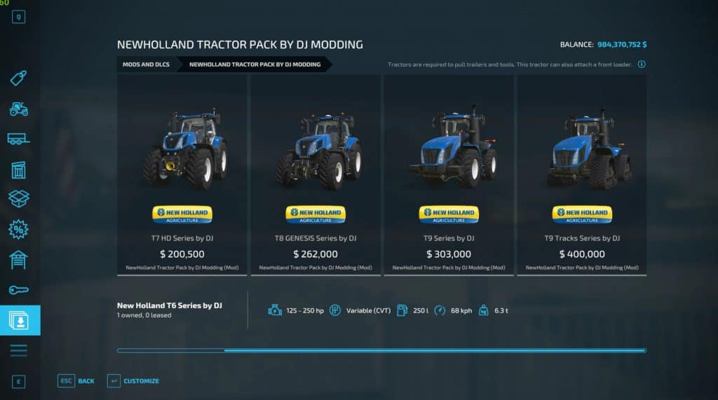 New Holland Tractor Pack by DJ Modding v1.0.0.0 – FS22
