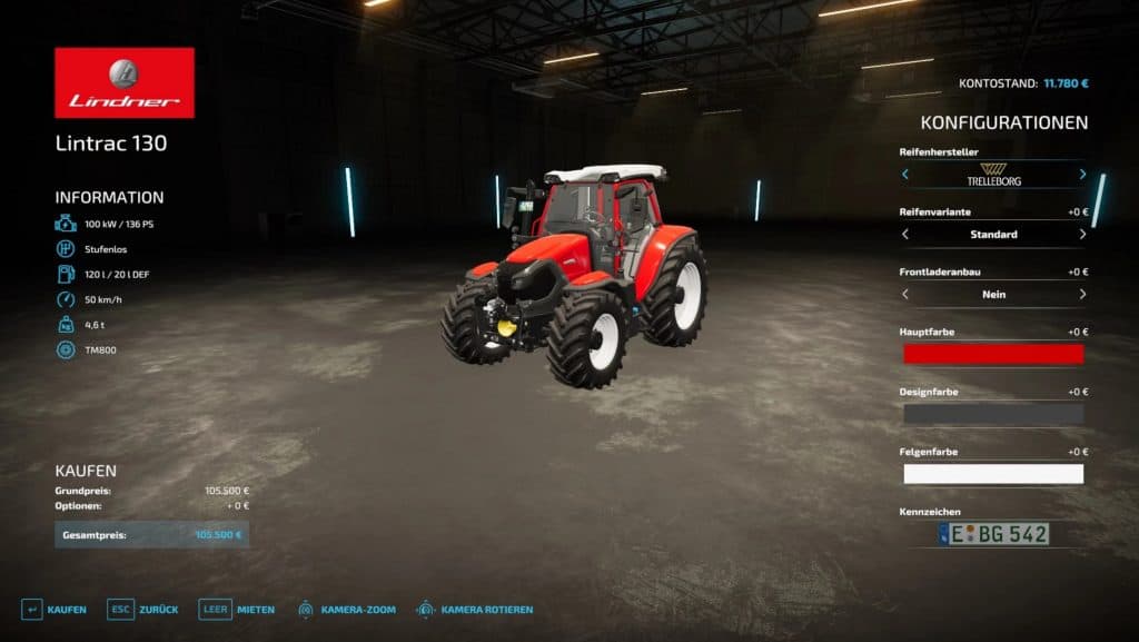 Lindner Lintrac 130 edit v2.0.0.0 – FS22