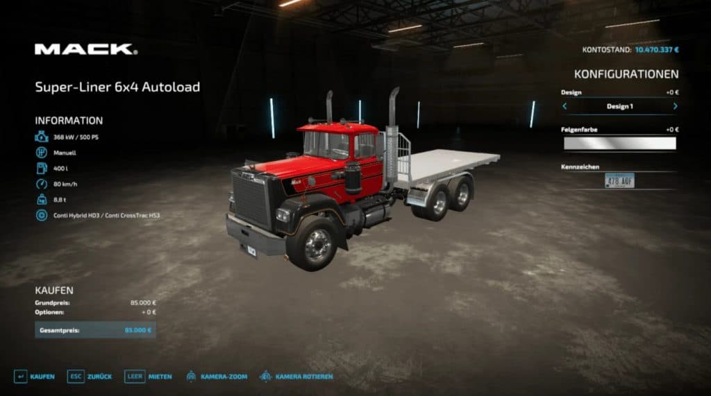 MACK Super-Liner 6×4 Autoload v1.0.6.0 – FS22