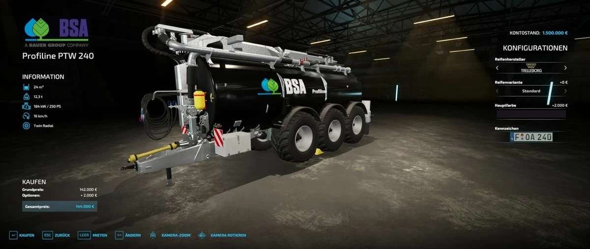BSA Profiline Güllefässer v1.0.1.0 – FS22