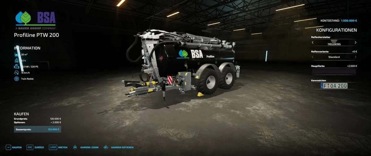 BSA Profiline Güllefässer v1.0.1.0 – FS22 thumbnail 2