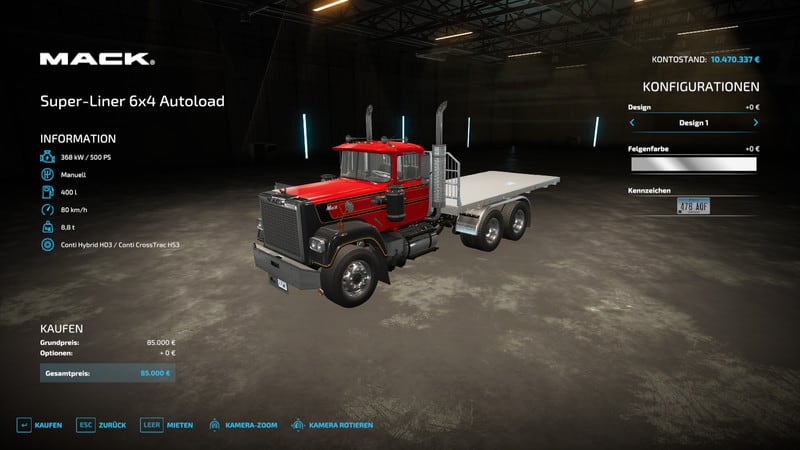 MACK Super-Liner 6×4 Autoload V1.0.9 – FS22 thumbnail 5