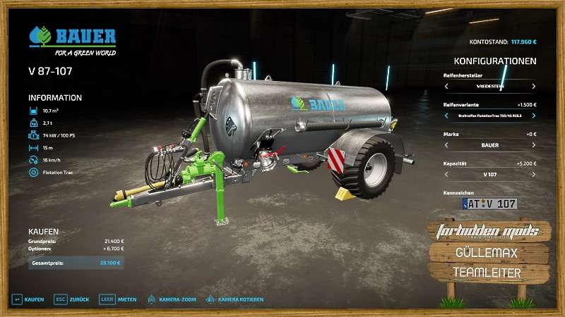 BAUER GROUP V87 – 107 v1.0 – FS22 thumbnail 4