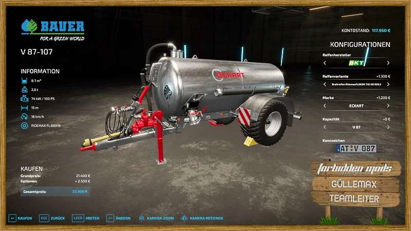 BAUER GROUP V87 – 107 v1.0 – FS22 thumbnail 6