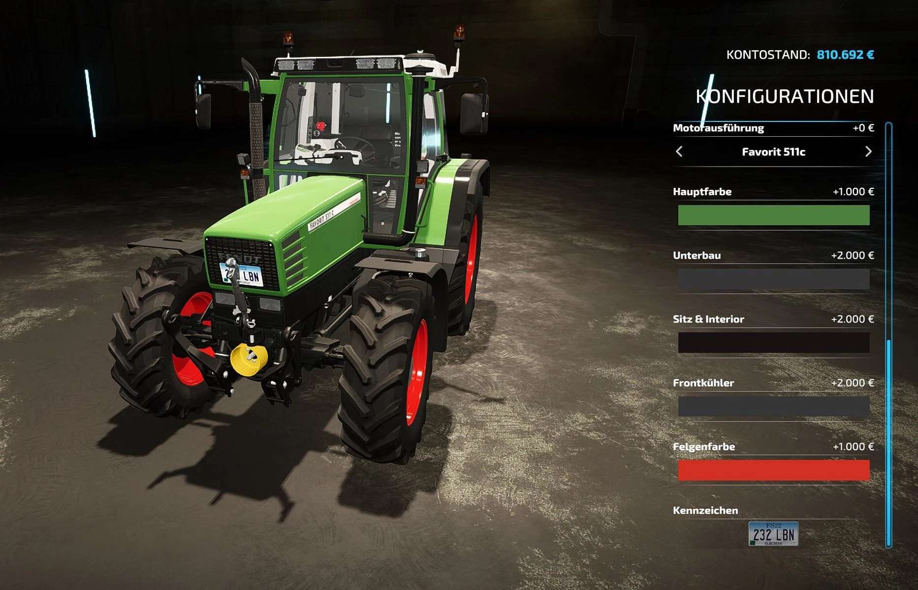 Fendt 500 Favorit – Umbau v1.0 F – FS22 thumbnail 7