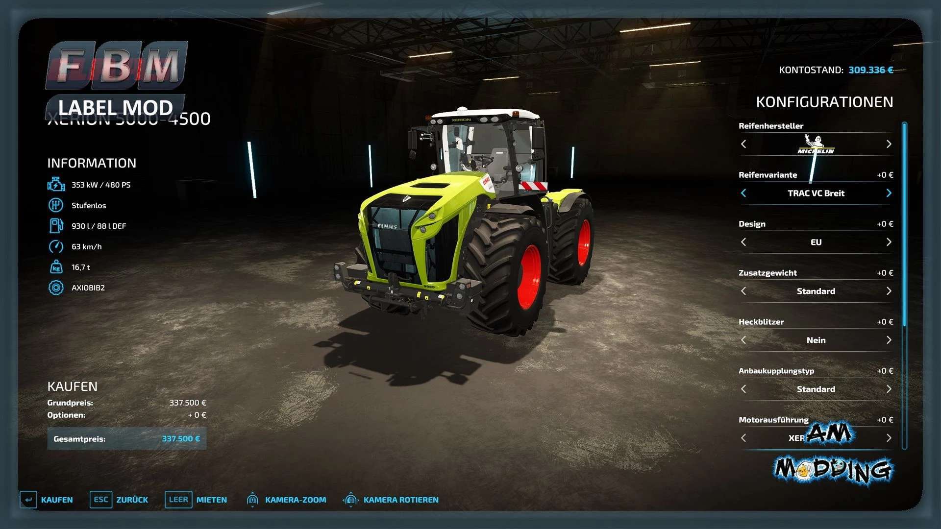 Claas Xerion 5000 – Rebuild v1.0.3 – FS22 thumbnail 3