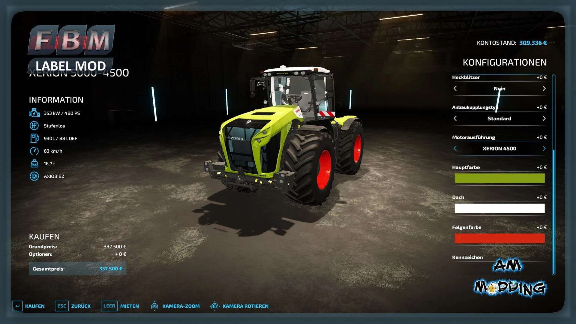 Claas Xerion 5000 – Rebuild v1.0.3 – FS22 thumbnail 4