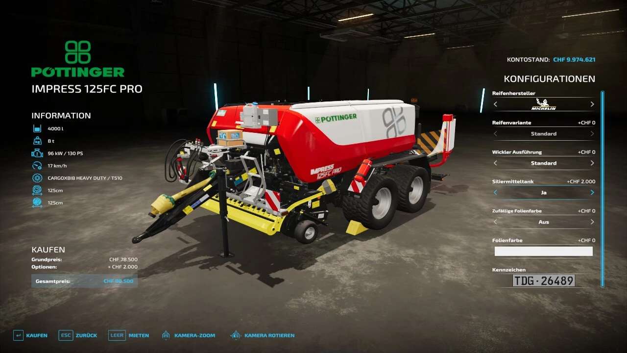 Pöttinger Impress 125FC Pro v1.0.3 – FS22