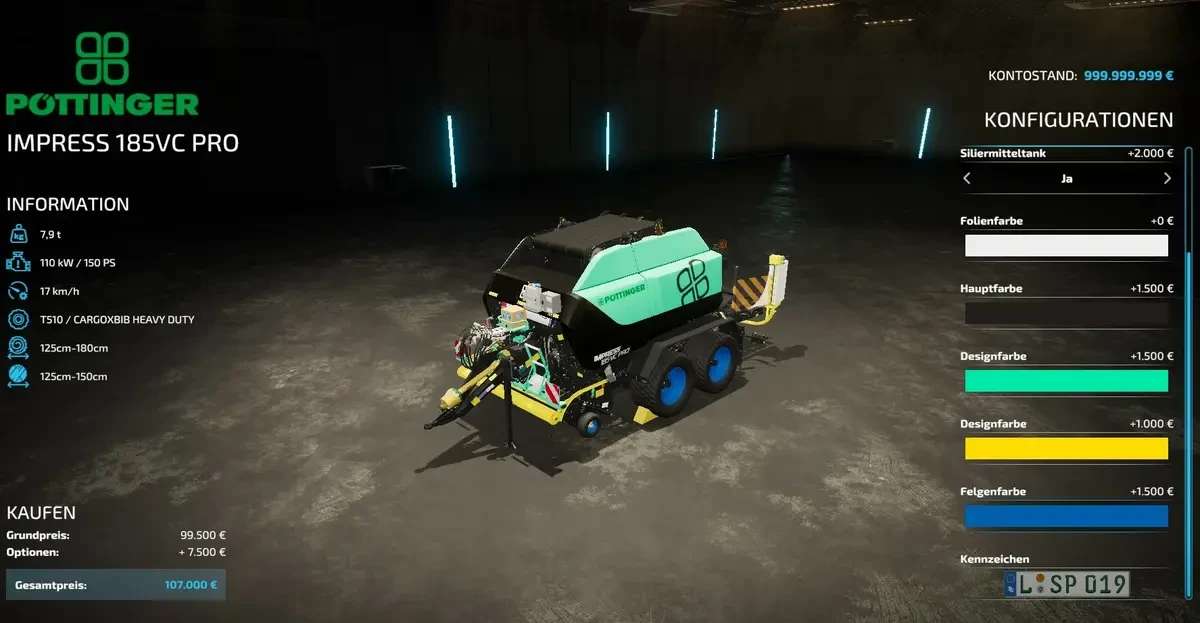 Pöttinger Impress 185VCPro v1.0 – FS22 thumbnail 2