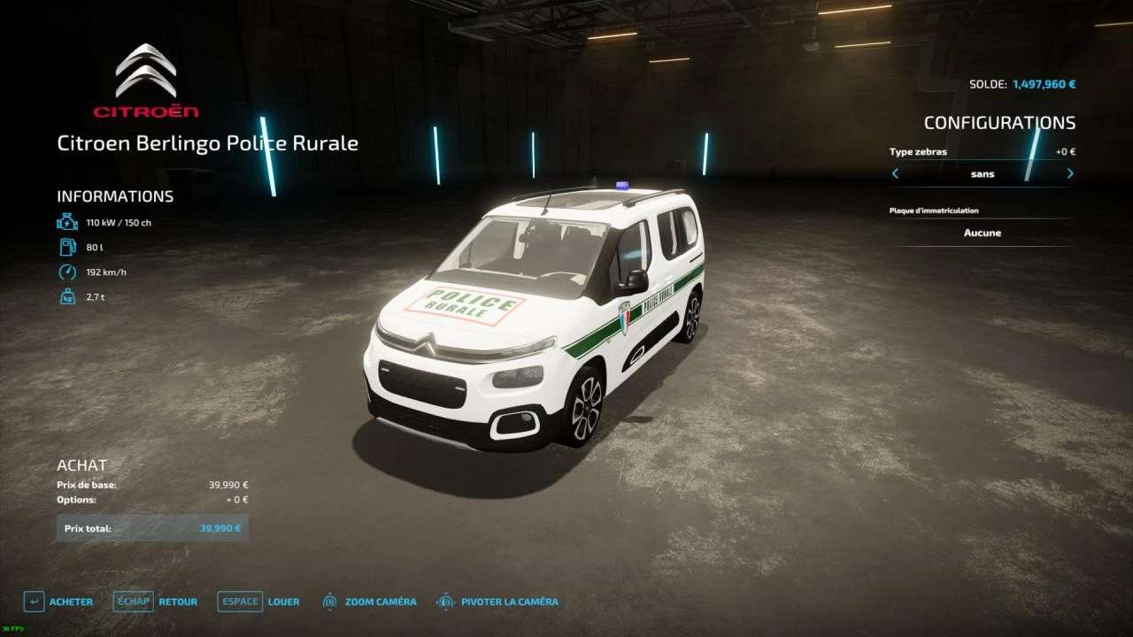 Citroën Berlingo (Police Rurale) v1.0 – FS22 thumbnail 3