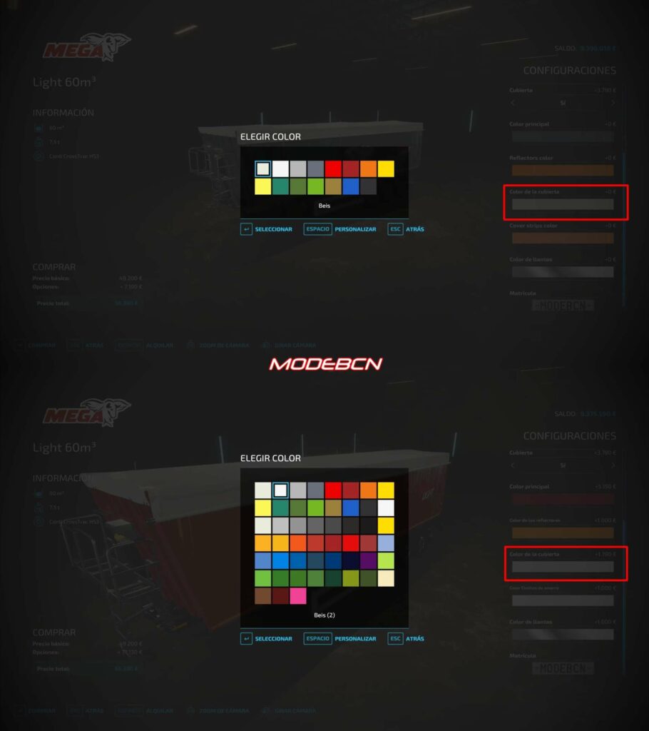 MEGA Light3 With more colors added V1.0 – FS22