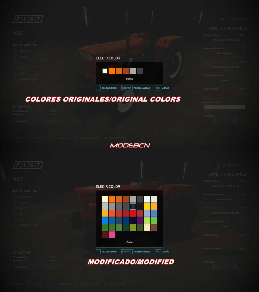 Fiat 480 With more colors added v1.0 – FS22