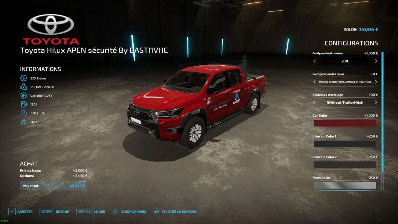 Toyota Hilux Invincible – A.P.E.N. Security V1.0 – FS22 thumbnail 2