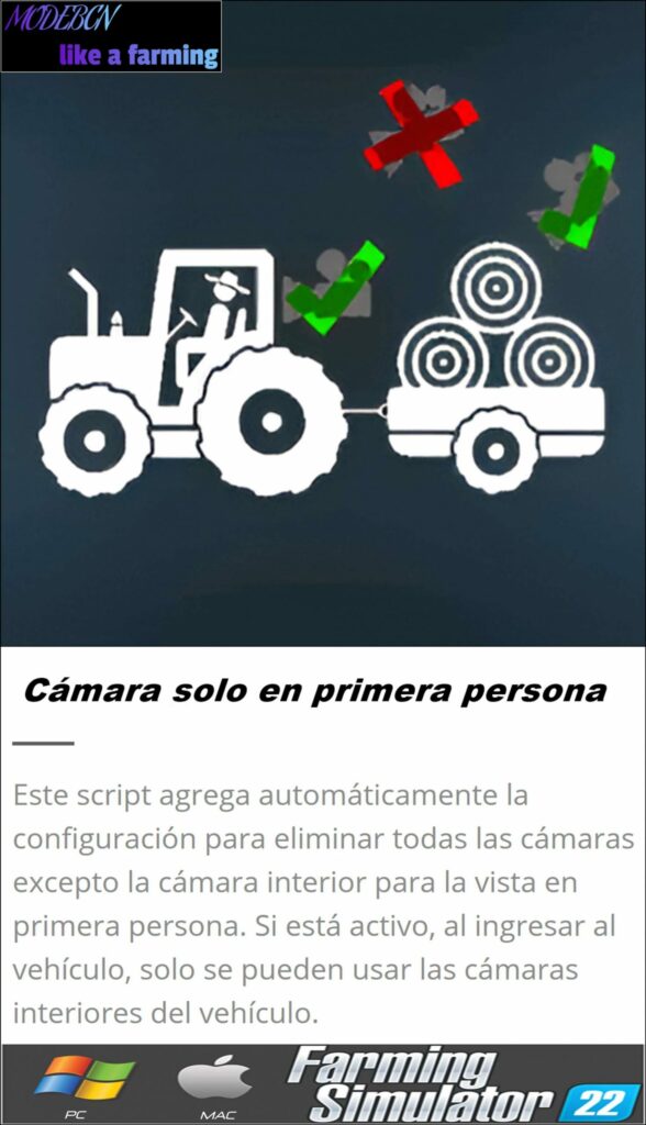 Only Inside Vehicle Camera ESPANOL v2.0.0.1 – FS22