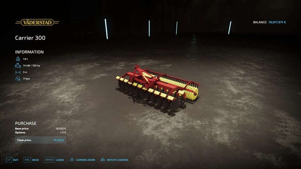 Väderstad Carrier 300 v1.1 – FS22 thumbnail 2