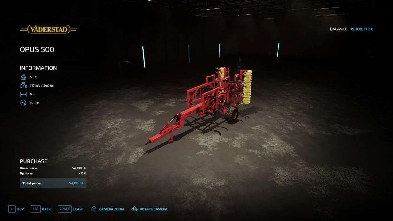 Väderstad Opus 500 v1.1 – FS22 thumbnail 2