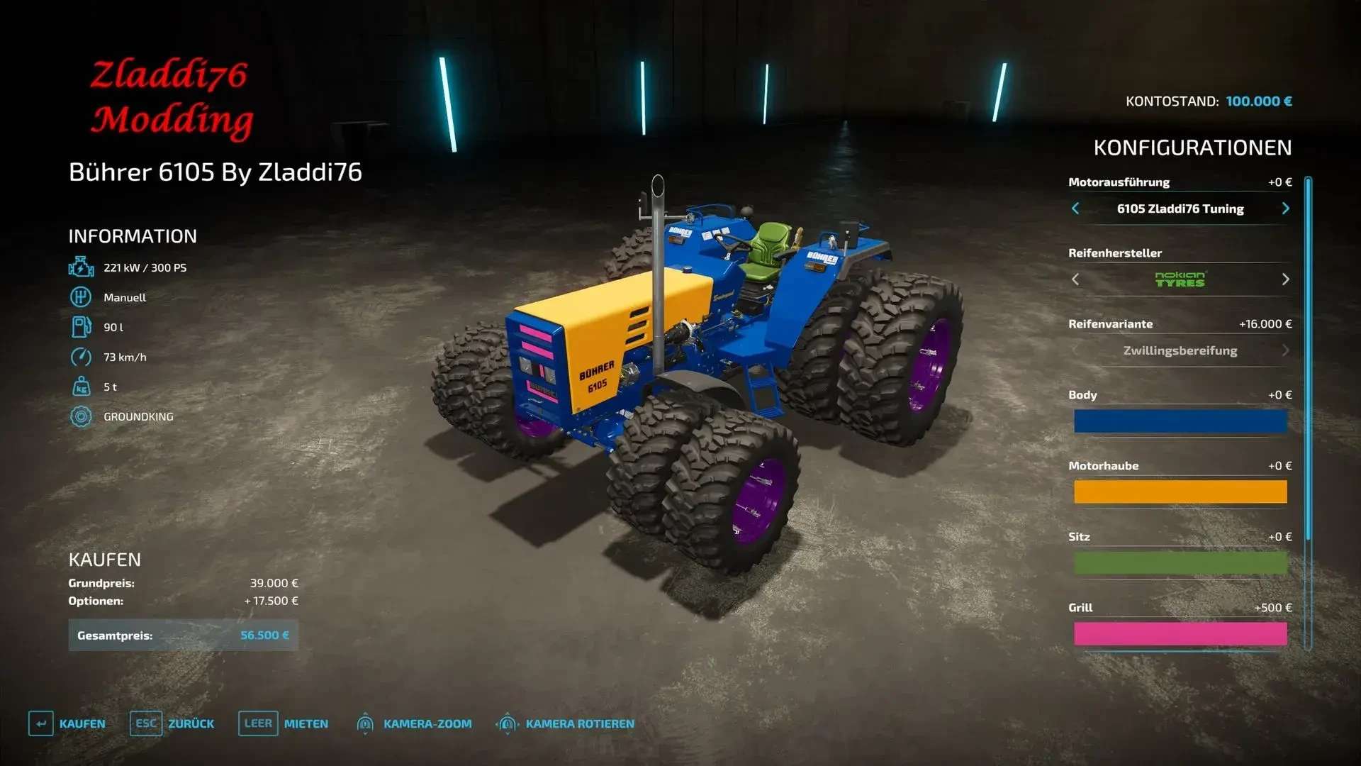 Bührer 6105 v1.0 – FS22 thumbnail 3