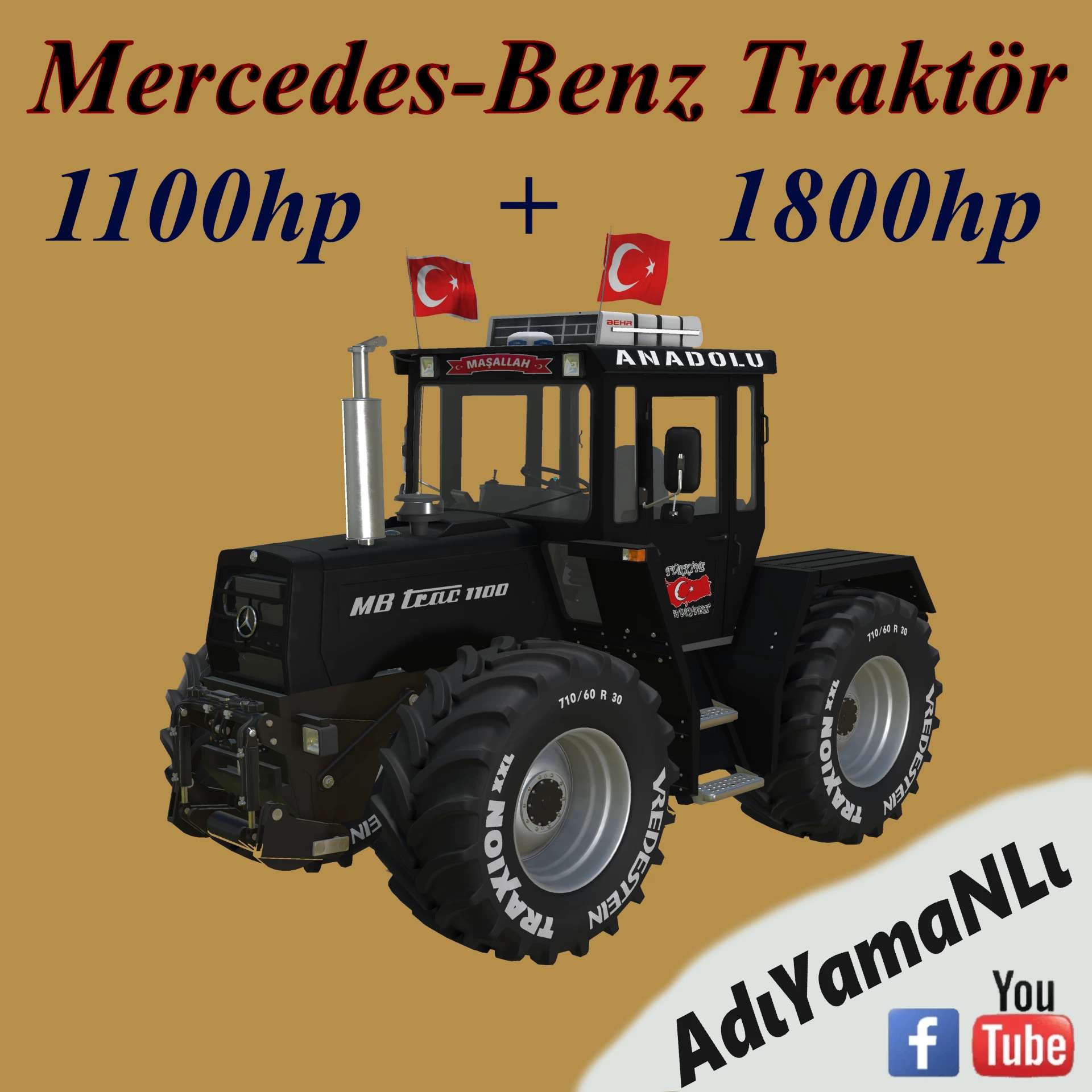 Mercedes-Benz Traktör 1100-1800 İntercoller v1.0 – FS22
