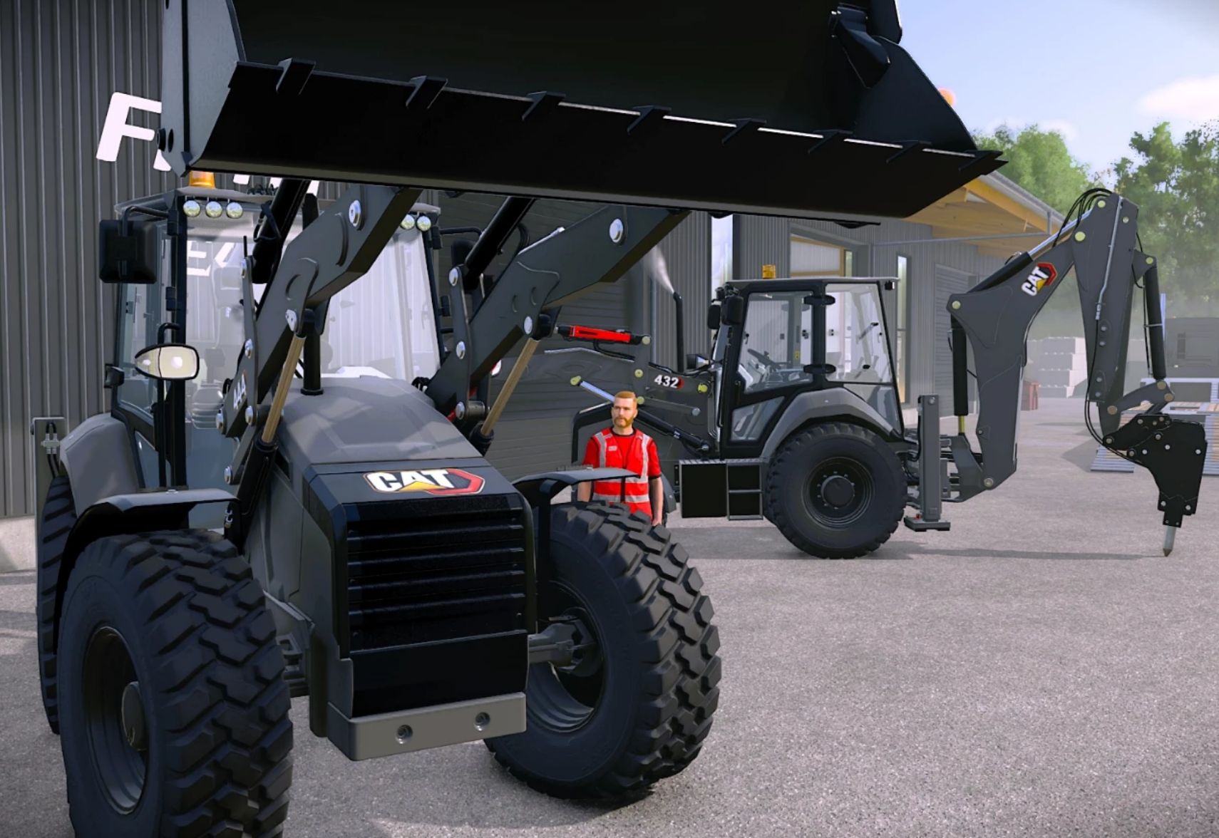 FS25 CAT 444 – 432 Pack backhoe loader v1.0 – FS22 thumbnail 2