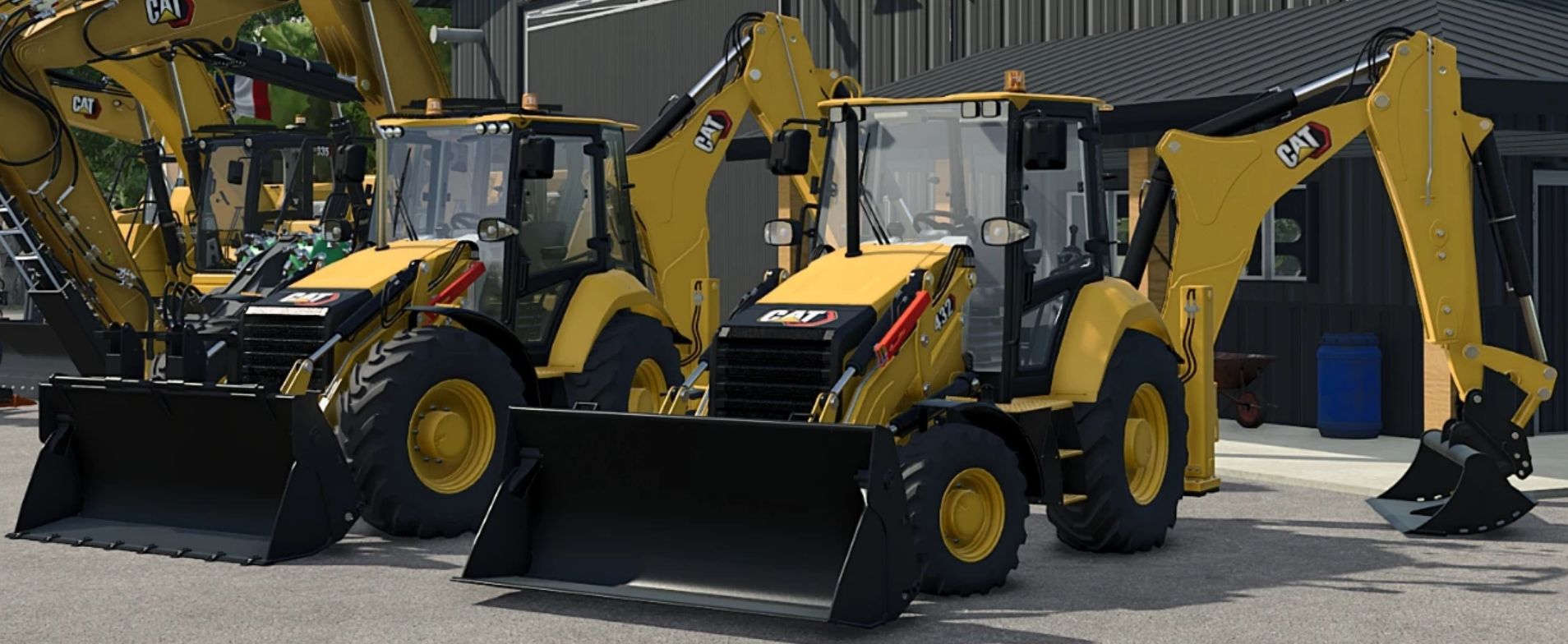 FS25 CAT 444 – 432 Pack backhoe loader v1.0 – FS22