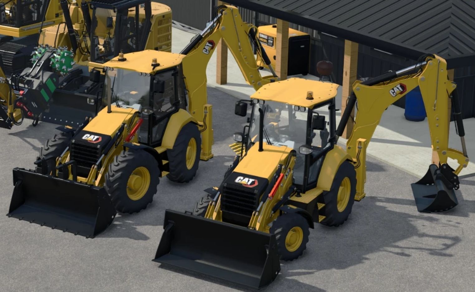 FS25 CAT 444 – 432 Pack backhoe loader v1.0 – FS22 thumbnail 3