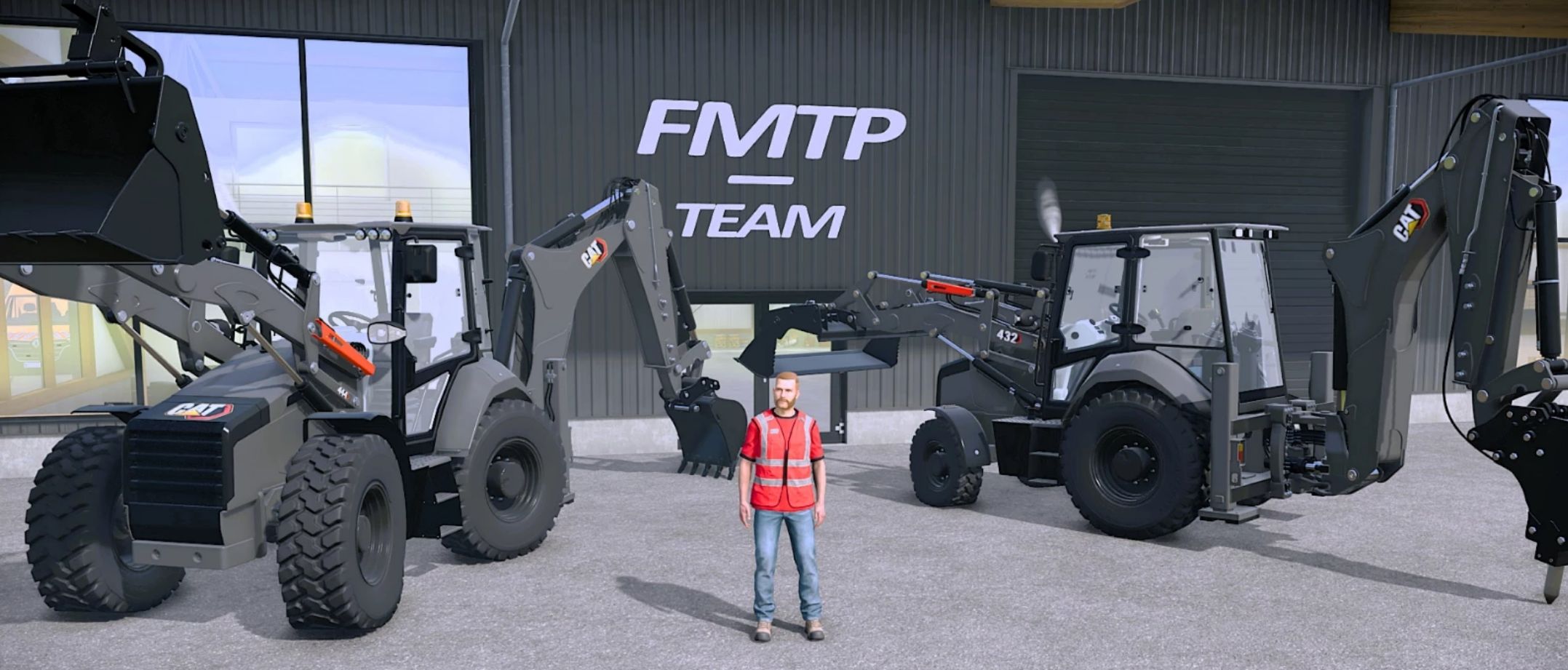 FS25 CAT 444 – 432 Pack backhoe loader v1.0 – FS22 thumbnail 4